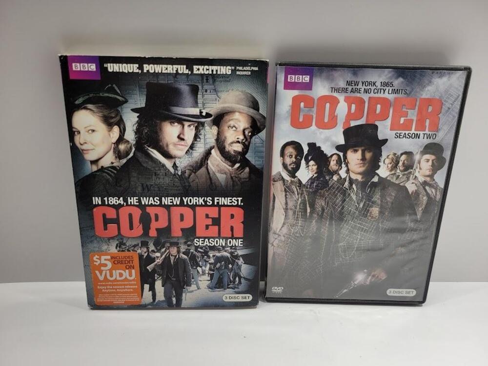 Copper Seasons 1 & 2 DVD BBC TV Series Crime Drama Historical 3-Disc Sets Lot